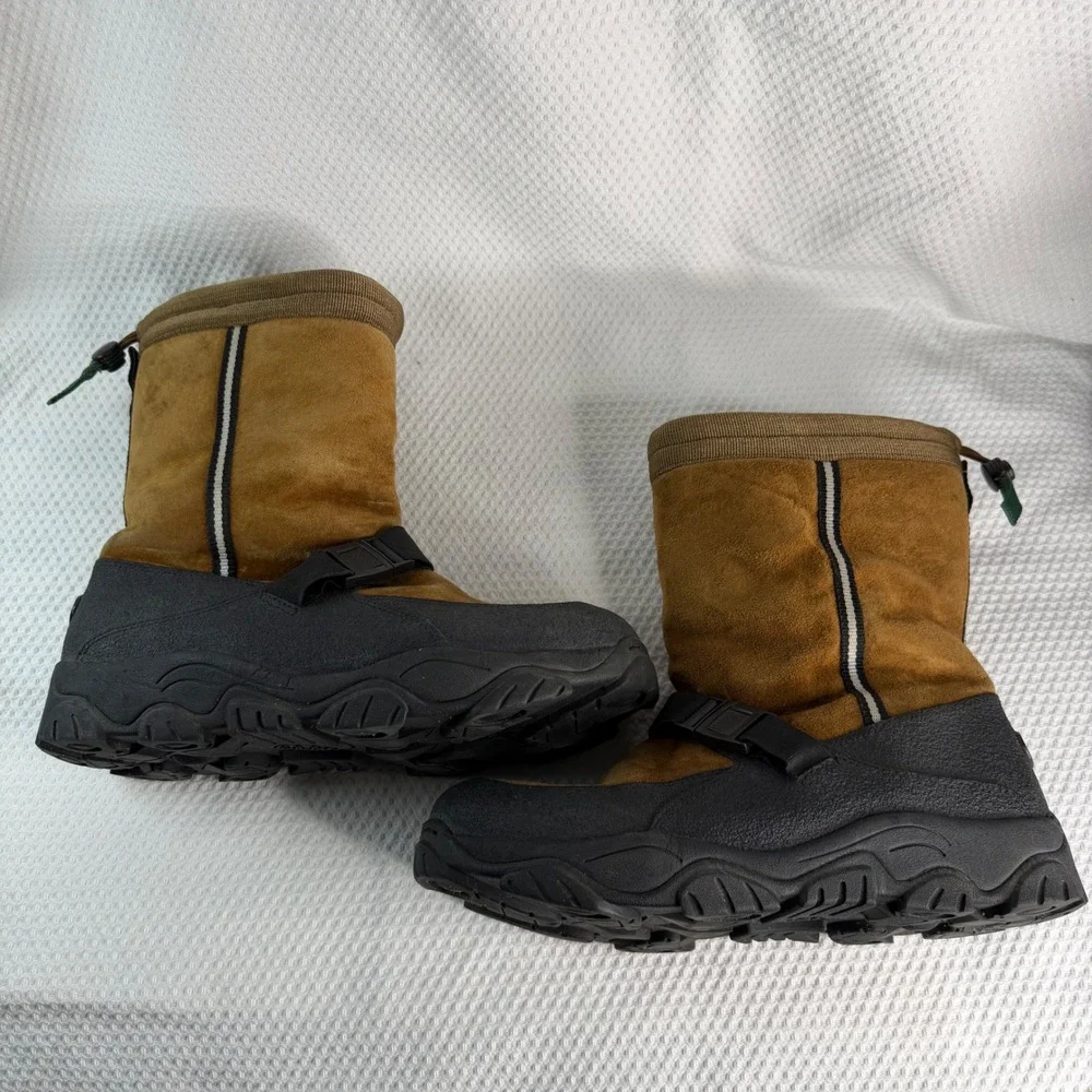 Cabelas Alaskan Guide Shearling Lined Winter Boots Mens 12 Brown Suede Snow